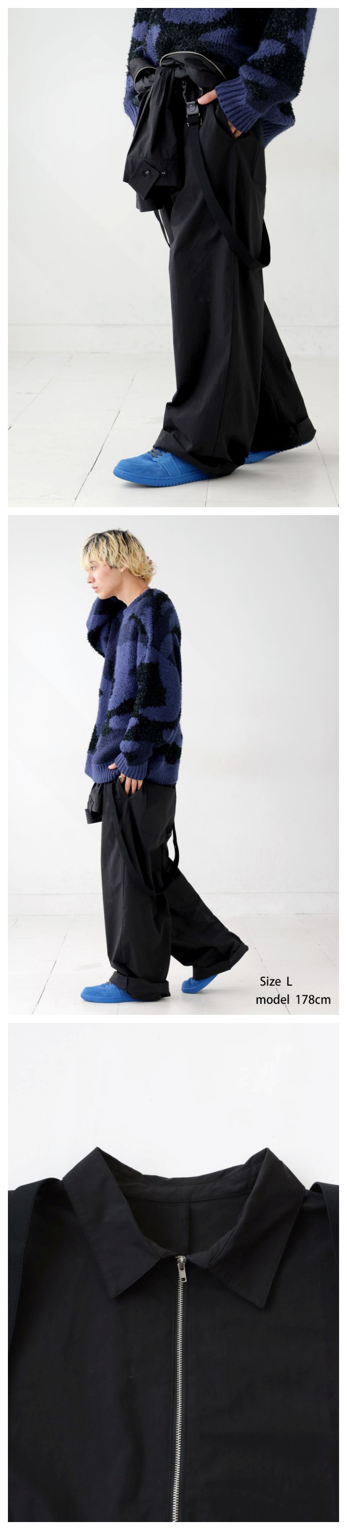 antiqua（アンティカ） サスペンダー ジャンプスーツ メンズ 綿100