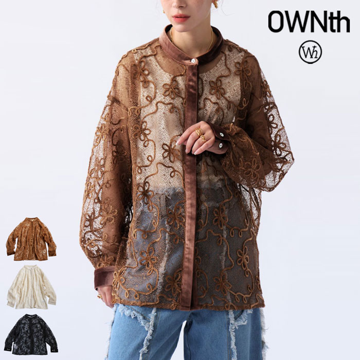 antiqua（アンティカ） 花柄 レースシャツ レディース トップス 長袖