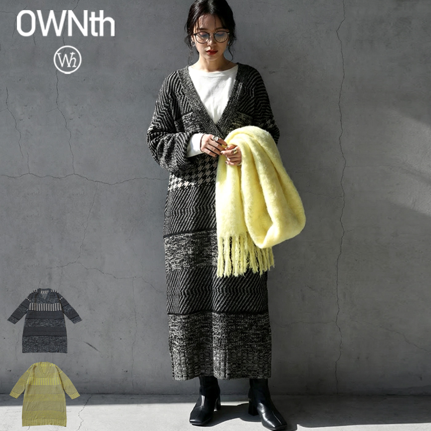 トゥモローランド♡グレン トゥース Ａライン ワンピース　千鳥格子　ウール トゥモローランド♡グレン トゥース Aライン ワンピース 千