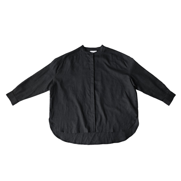 antiqua トップス シャツ 長袖 レディース 麻 麻100 リネン