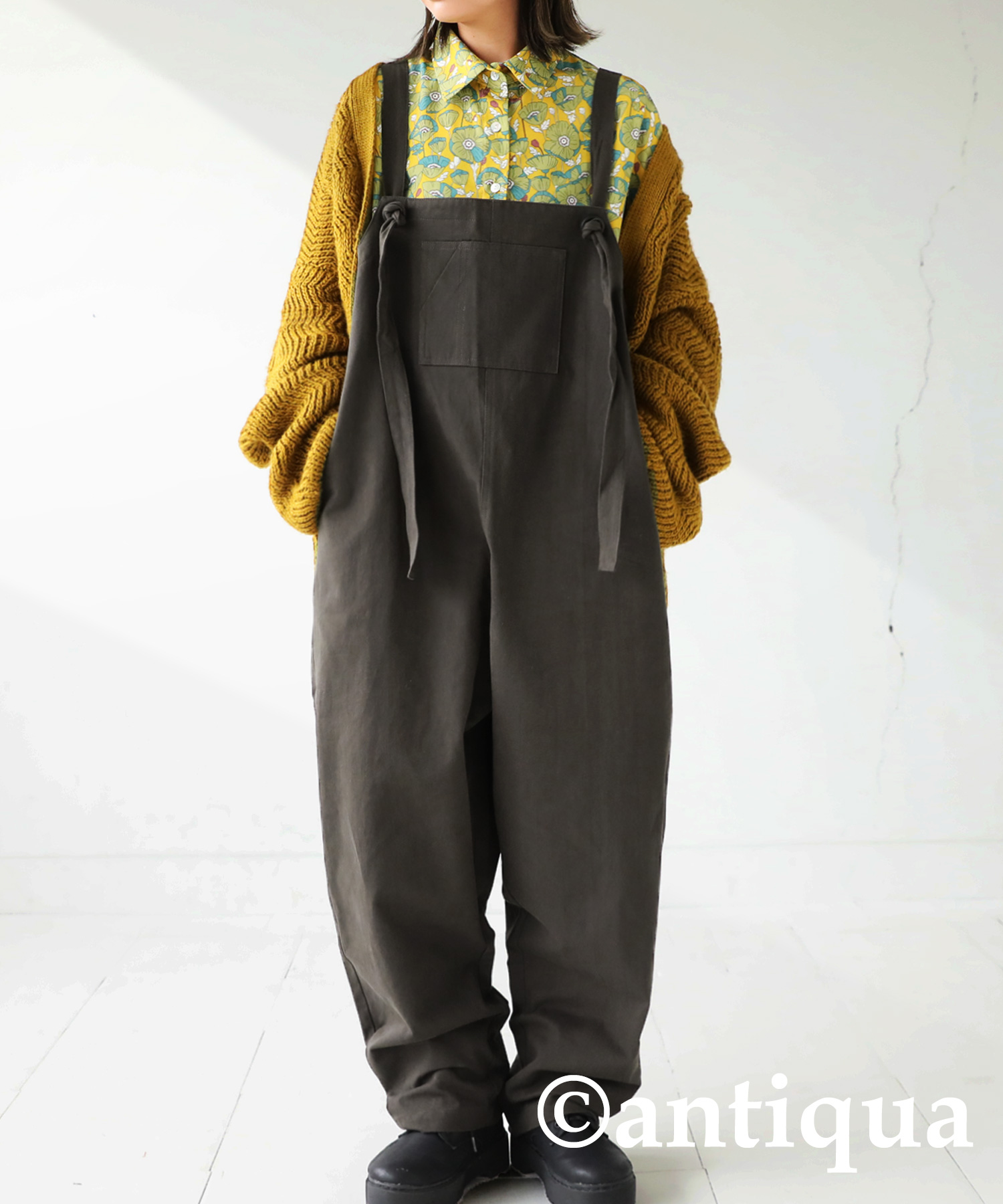 antiqua（アンティカ） サロペットパンツ レディース サロペット 綿100 
