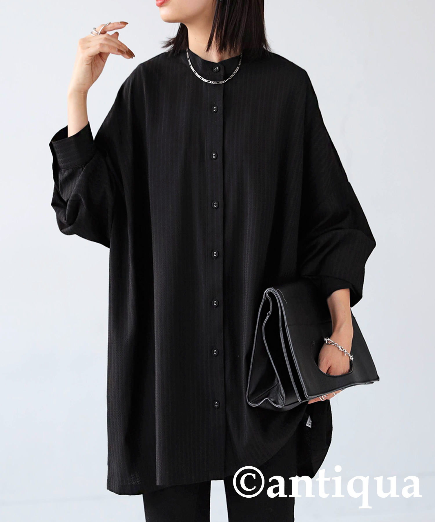 antiqua（アンティカ） ストライプシャツ シャツ レディース トップス