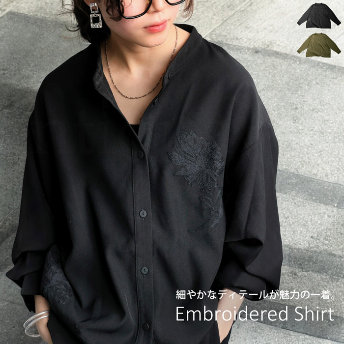 新品タグ付きGAP ブラック 刺繍入り 半袖 トップス Lサイズ antiqua 刺繍シャツ シャツ レディース トップス 長袖 送料無料