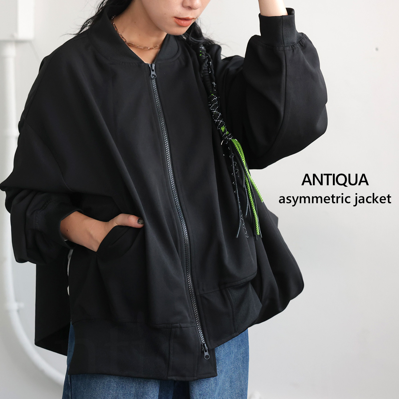 antiqua (新品)シワ加工 ライトアウター レディース アウター シワ加工 ライトアウター レディース アウター 羽織 送料無料