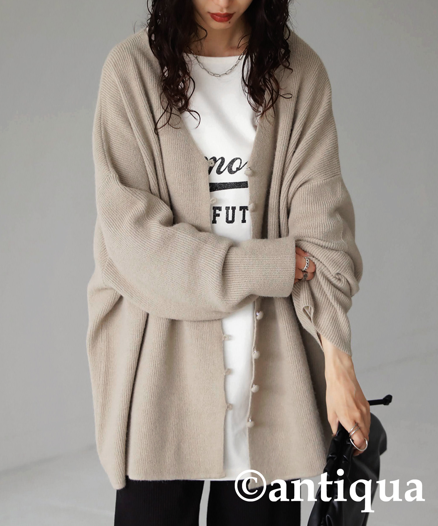 antiqua トッパー カーディガン antiqua トッパーカーデ トッパー レディース カーディガン 羽織り