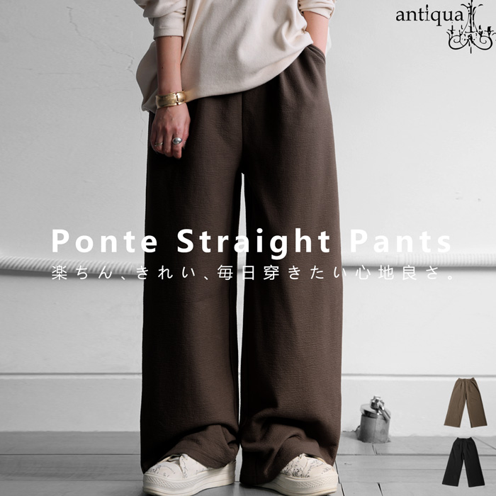antiqua（アンティカ） ポンチストレートパンツ パンツ レディース