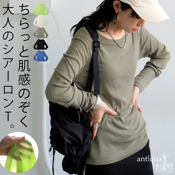 antiqua シアーロンT カットソー レディース トップス・5月4日10