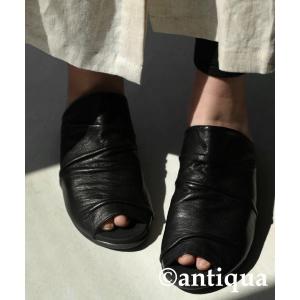 本革 日本製 ギャザーサンダル 靴 レディース 送料無料・メール便不可 母の日