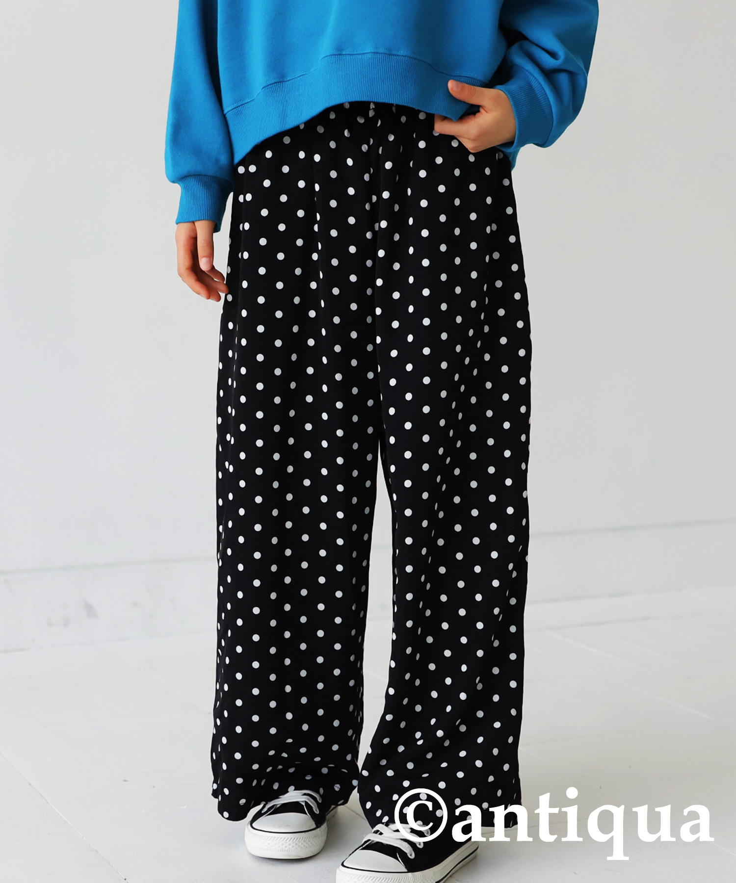 専用です　ロングパンツ 120 新品未開封　2点 antiqua（アンティカ） パンツ ボトムス ドット 長ズボン 子供服