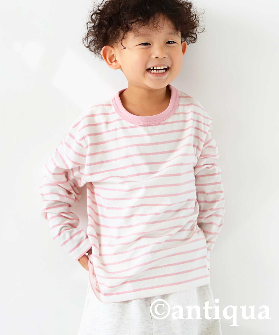 ボーダーロンT ロンT 長袖 キッズ 子供服 ジュニア・80ptメール便可 TOY