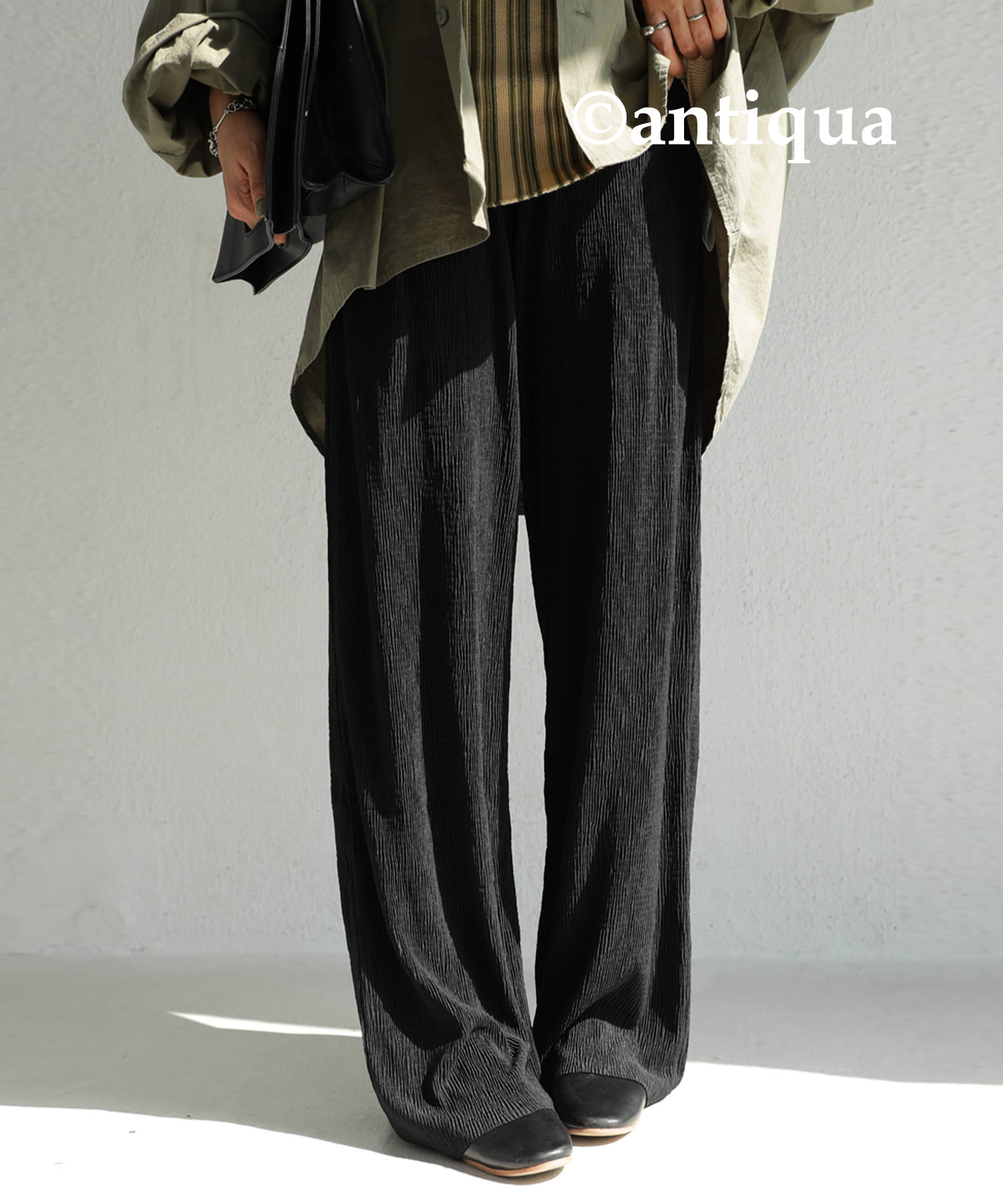 antiqua 楊柳パンツ セルフカット パンツ レディース ボトムス 楊柳 