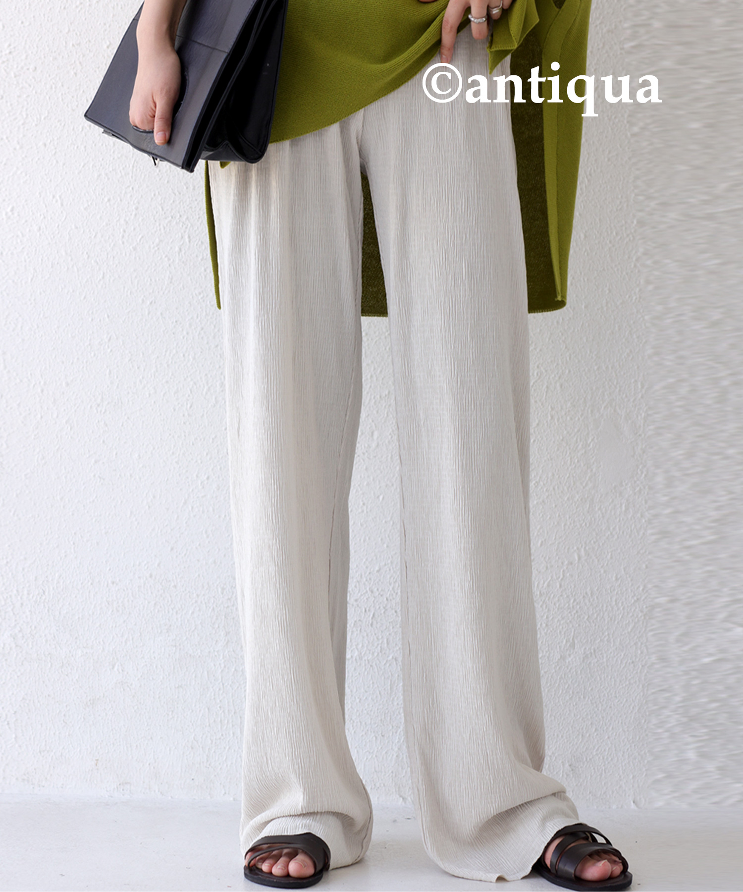 楊柳パンツ セルフカット パンツ レディース ボトムス 楊柳・メール便不可 | antiqua | 02