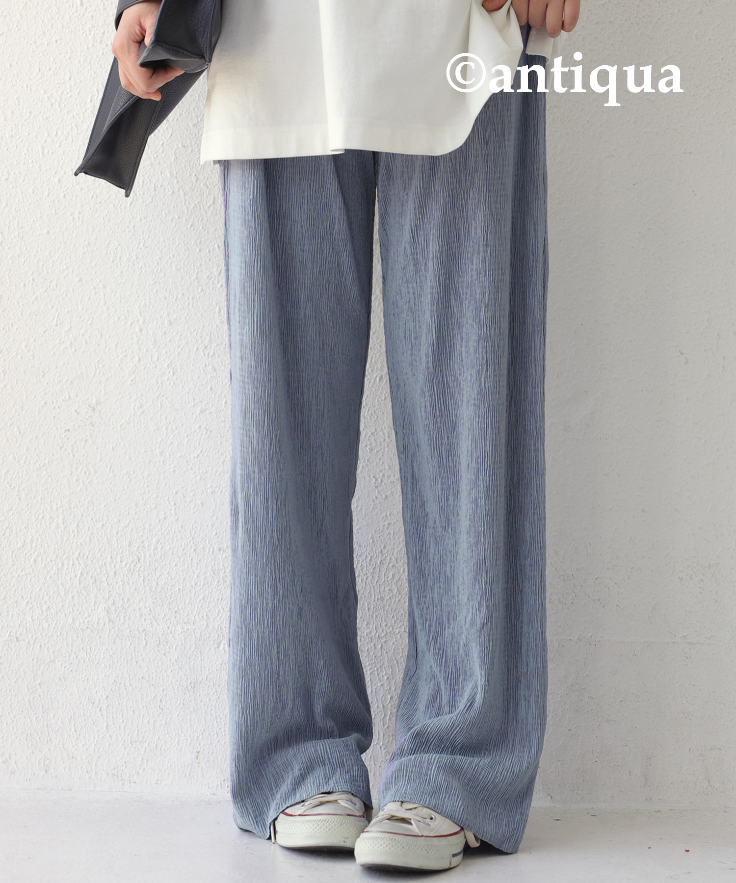 楊柳パンツ セルフカット パンツ レディース ボトムス 楊柳・メール便不可 | antiqua | 04