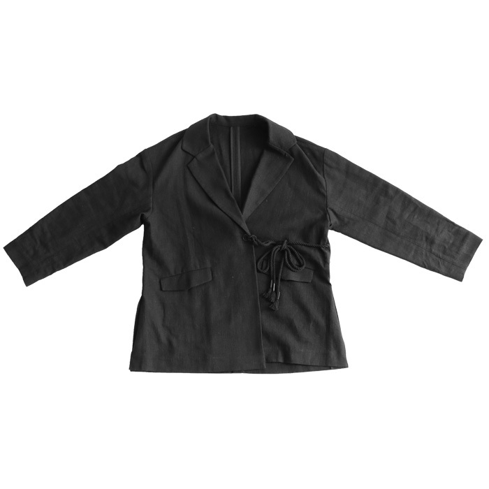 antiqua ロープ紐付き リネンジャケット ジャケット レディース 送料