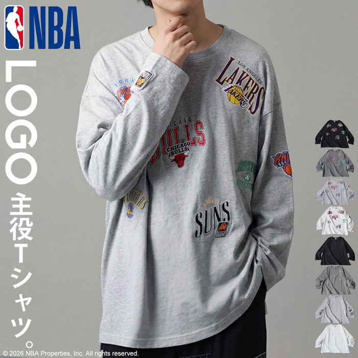 NBA公式 ロゴ刺繍 ロンT メンズ クルーネック 送料無料・メール便不可 | antiqua | 03