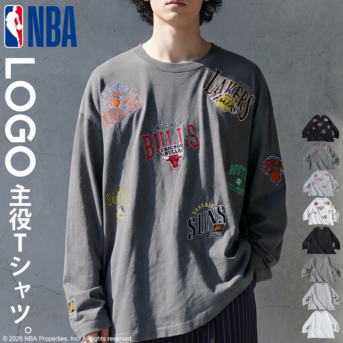 NBA公式 ロゴ刺繍 ロンT メンズ クルーネック 送料無料・メール便不可 | antiqua | 04