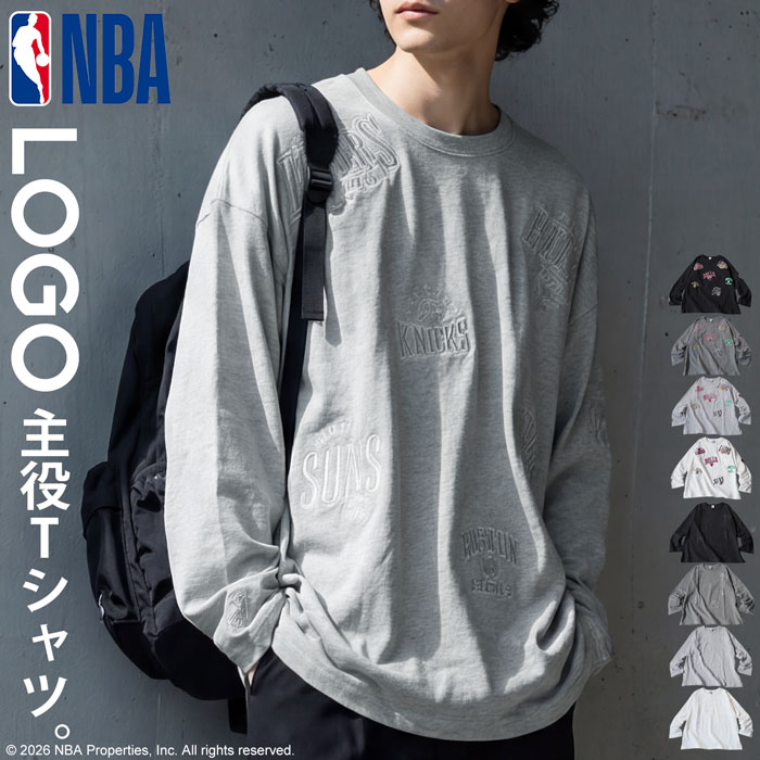 NBA公式 ロゴ刺繍 ロンT メンズ クルーネック 送料無料・メール便不可 | antiqua | 07