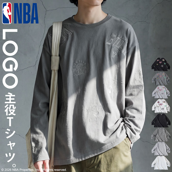 NBA公式 ロゴ刺繍 ロンT メンズ クルーネック 送料無料・メール便不可 | antiqua | 08