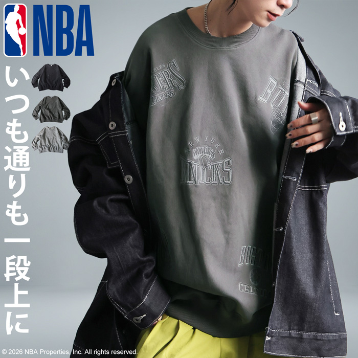 NBA公式 ロゴ刺繍 スウェット レディース 綿100 送料無料・メール便不可 | antiqua | 03