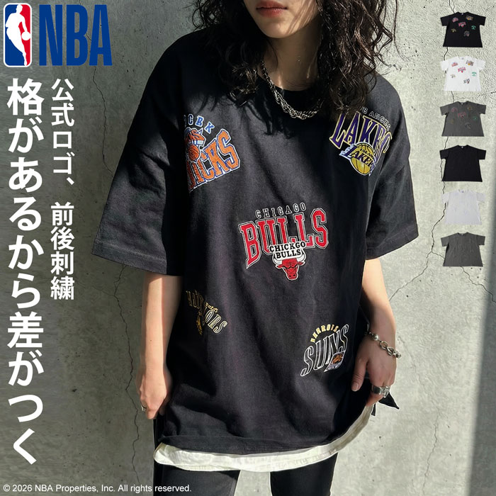 NBA公式 ロゴ刺繍 Tシャツ レディース クルーネック 送料無料・メール便不可 | antiqua | 02