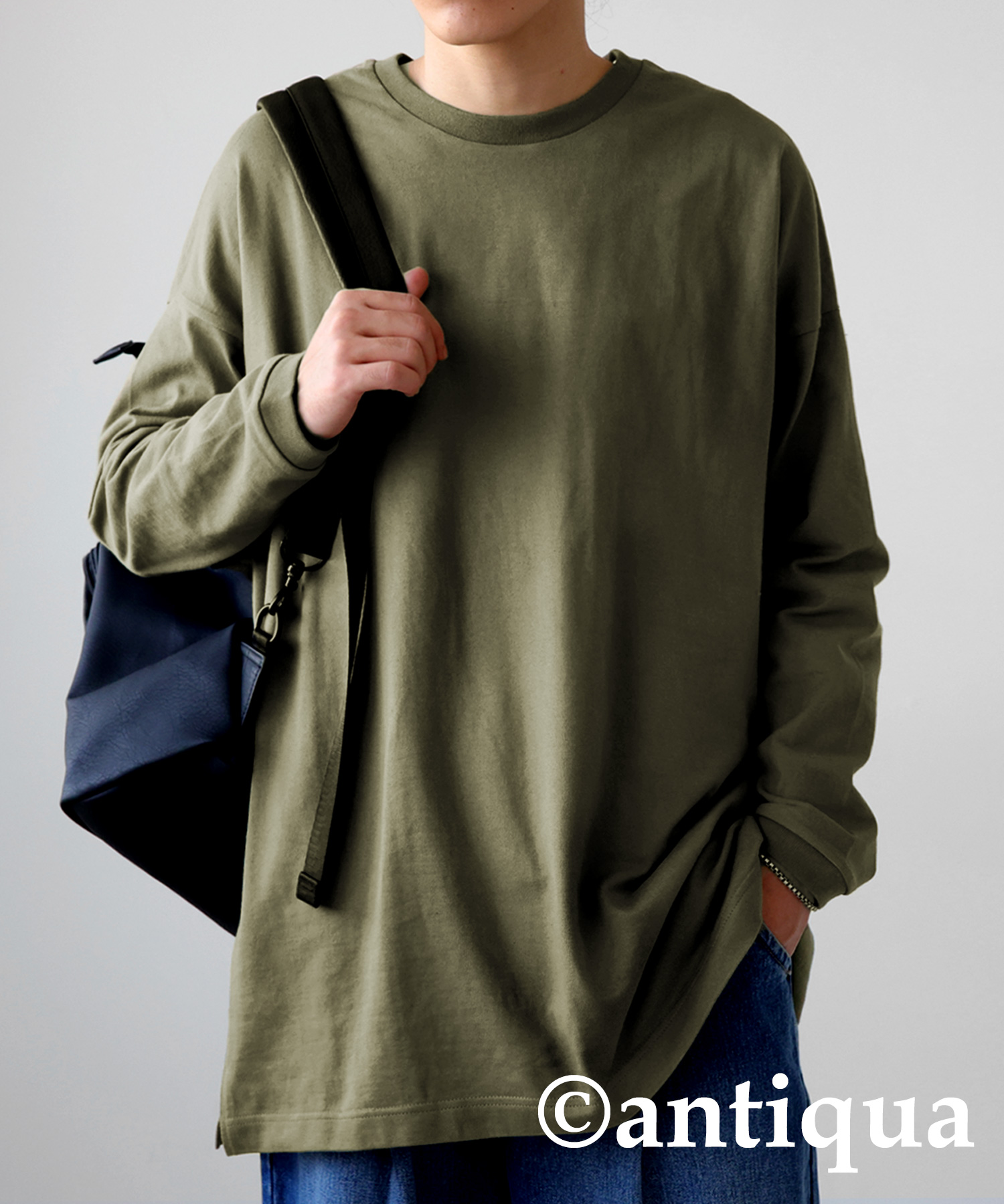 antiqua（アンティカ） バスクロンT ロンT メンズ トップス 長袖 綿100