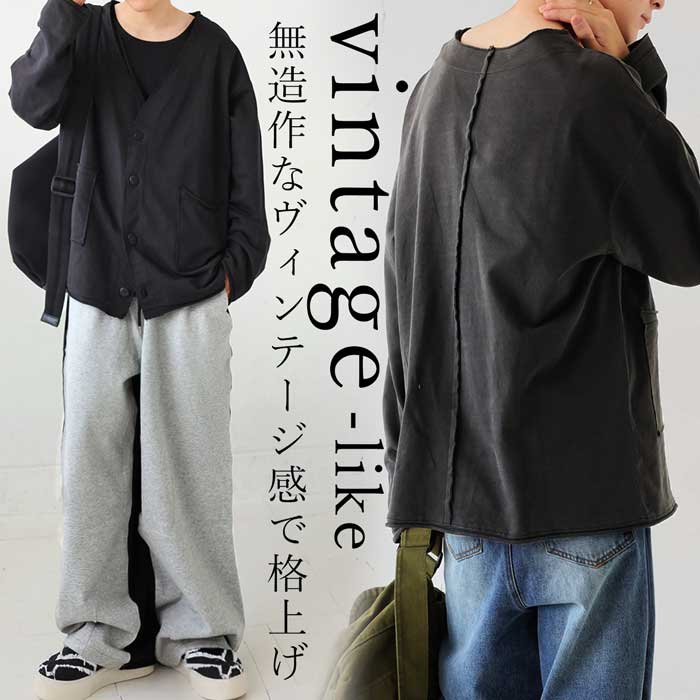 antiqua（アンティカ） カーディガン メンズ トップス Vネック 長袖
