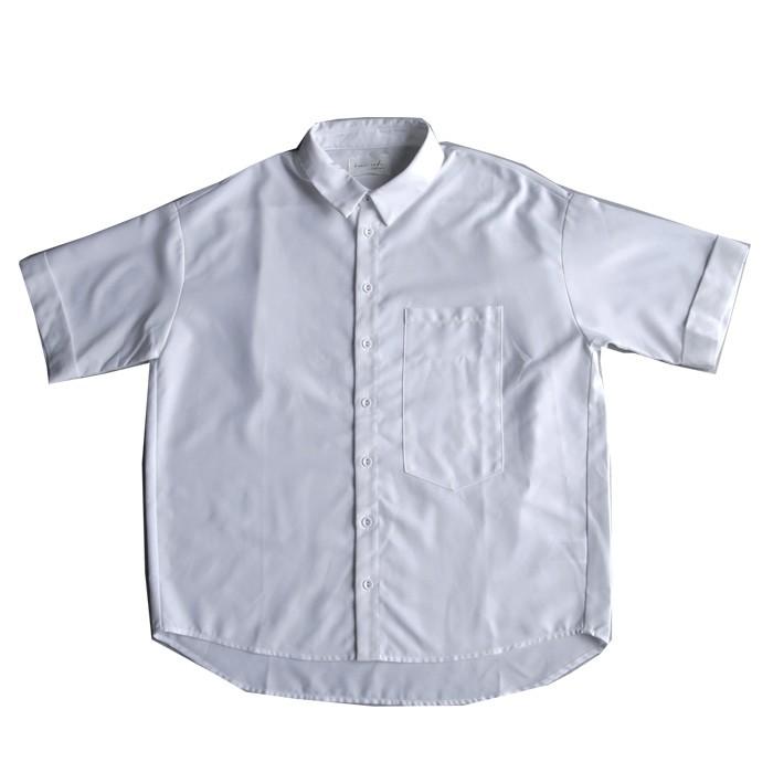 トップス メンズ シャツ 半袖 レーヨン セットアップ ビッグポケットシャツ・再販。メール便不可｜antiqua｜03