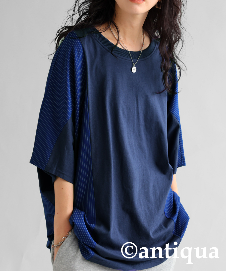 antiqua ドルマントップス レディース Tシャツ トップス 半袖
