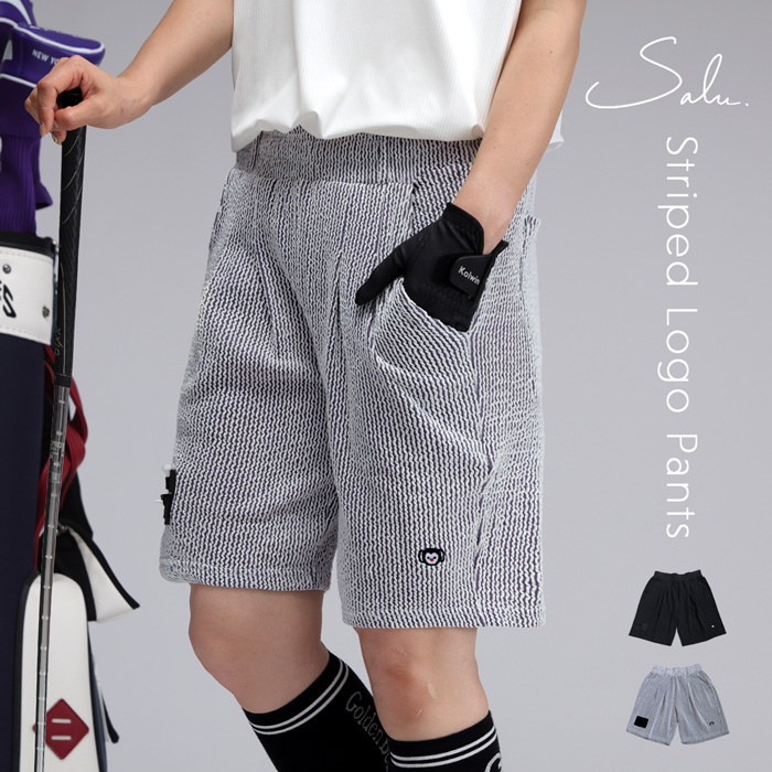 antiqua（アンティカ） ストライプ柄 ハーフパンツ レディース ゴルフ