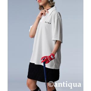 ANTIQUA GOLF×STCH ポロシャツ レディース 送料無料・100ptメール便可 母の日