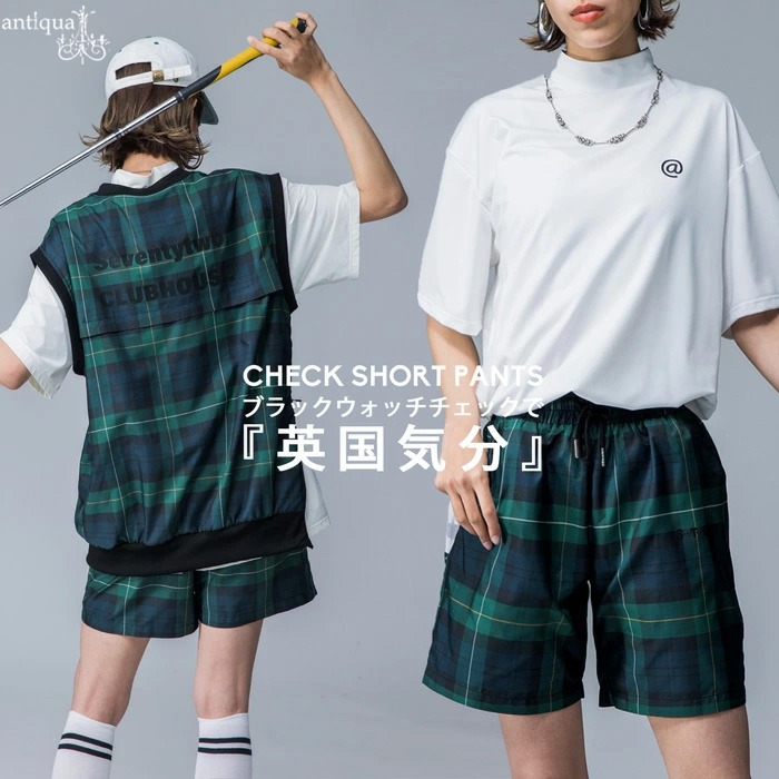 antiqua（アンティカ） ANTIQUA GOLF×STCH ハーフパンツ レディース