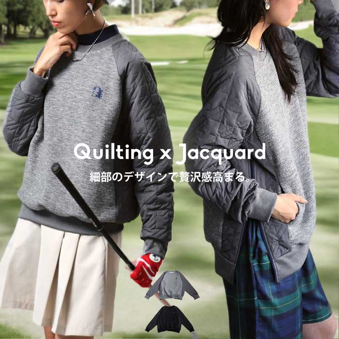 アンティカ ゴルフ STCH オーバーサイズロゴ入りトップス GOLF
