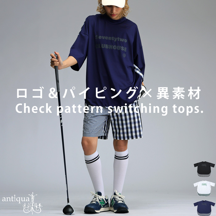 ANTIQUA GOLF×STCH トップス レディース 送料無料・7月9日10時〜再販。80ptメール便可 | antiqua | 03