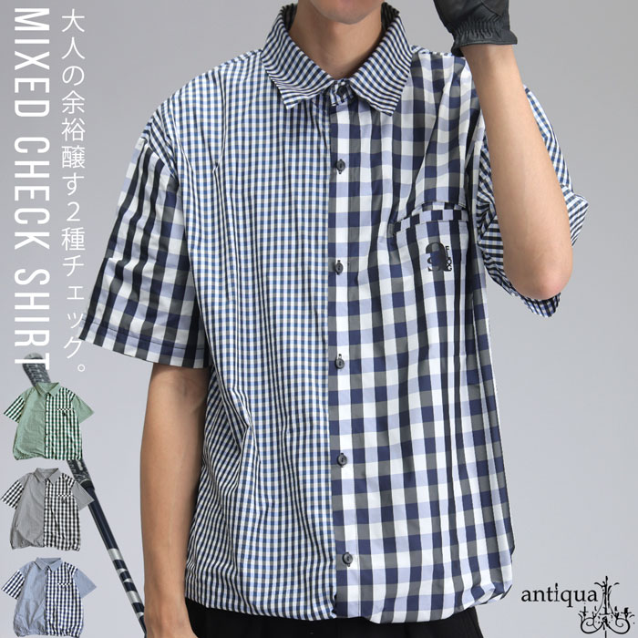 ANTIQUA GOLF×STCH シャツ メンズ 送料無料・100ptメール便可 | antiqua | 02