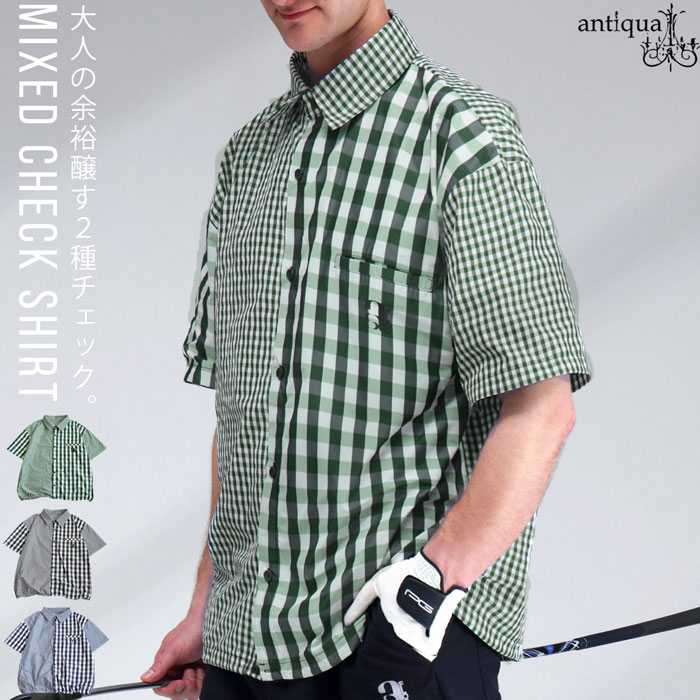 ANTIQUA GOLF×STCH シャツ メンズ 送料無料・100ptメール便可 | antiqua | 03
