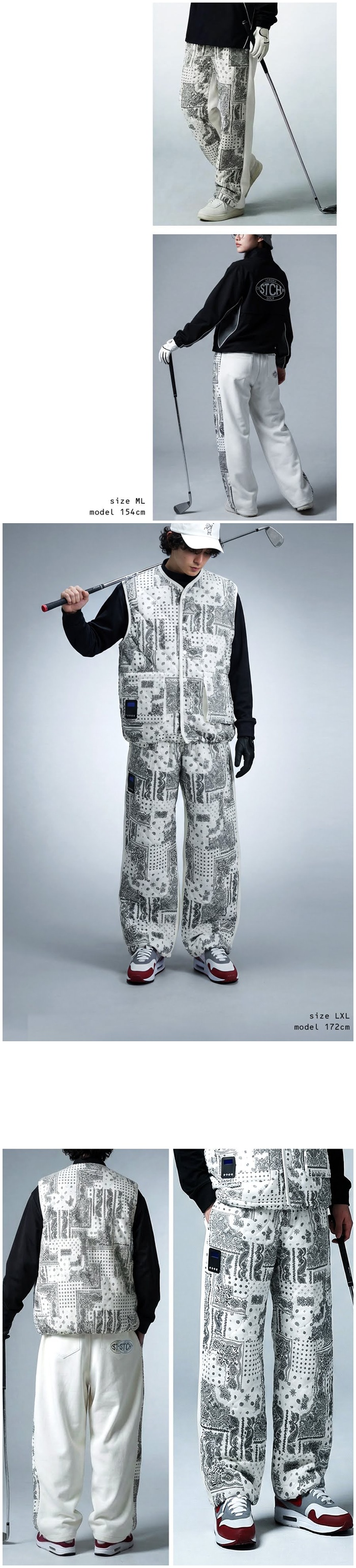 antiqua（アンティカ） ANTIQUA GOLF×STCH 中綿パンツ メンズ 送料無料