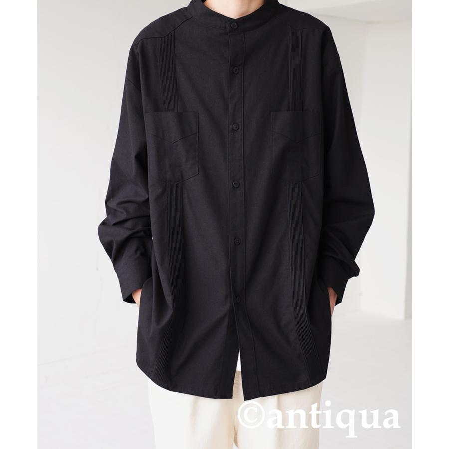 綿麻 キューバシャツ シャツ メンズ トップス 長袖 送料無料・メール便不可【Z】｜antiqua｜02