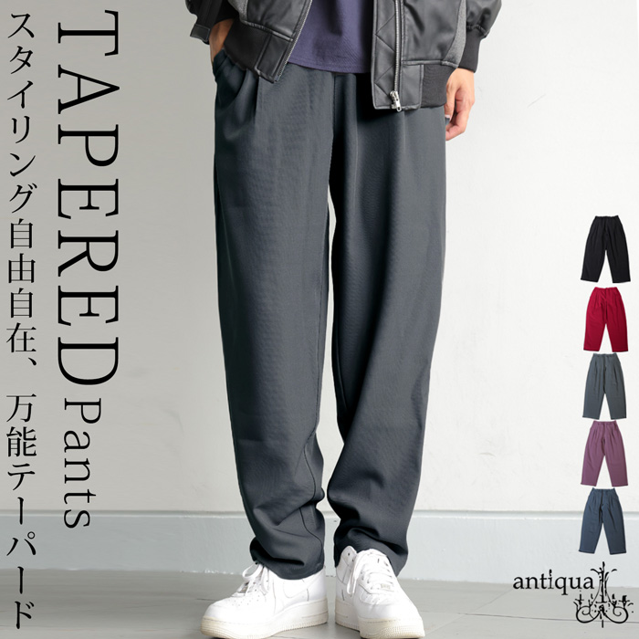 antiqua テーパードパンツ メンズ ボトムス パンツ ロング 送料
