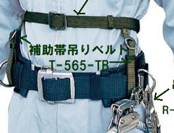 藤井電工 t565bl2bx ハーネス（２０個）新品未使用 藤井電工 「T-565-BL2-BP」補助帯 ベルト巾25mm長さ1200mm 安全帯の