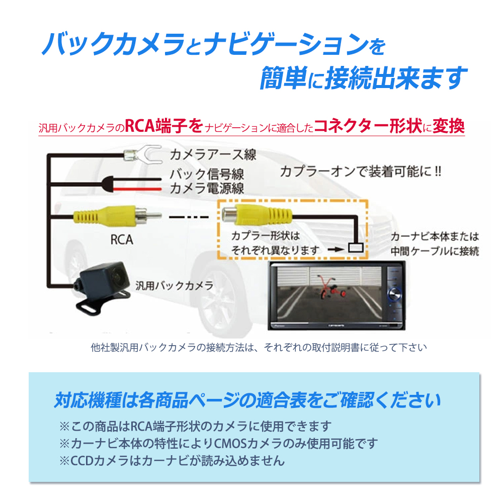 日本全国 送料無料日本全国 送料無料バックカメラ接続アダプター 変換