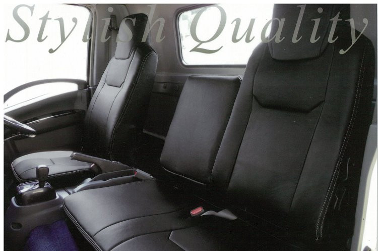 Hang ハング PVCレザーシートカバー ブラック TOYOTA トヨエース 7型 ワイド 400系 Gパッケージ スタンダード