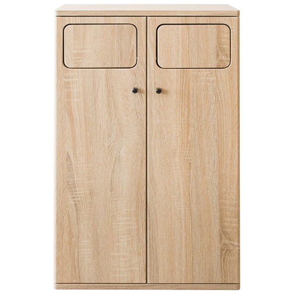 (2/13まで)木製ダブルプッシュ分別ダストボックス 45L×2 楽天市場】二連式 ゴミ箱 45L×2 木製 プッシュ扉【ごみ箱 分別