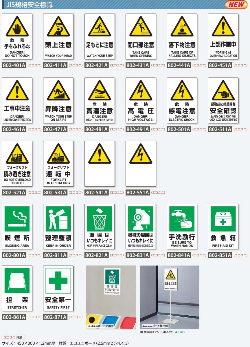 誠実 UNIT ユニット JIS規格標識 804-54C 危険 係員以外立入禁止