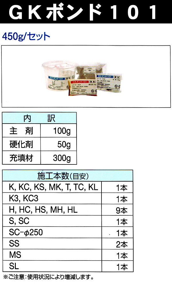 ニッタ化工品 ガードコーン専用接着剤 GKボンド101 (450g)セット