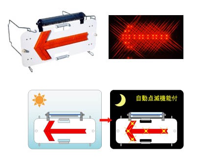 LED ソーラー式 矢印板 LED矢印板 LED付矢印板 方向指示板 事故現場 交通整理 道路工事