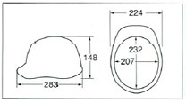 【ディック/DIC】 ABS素材ヘルメット SYA-CSV インナーシールド/ベンチレーション付 (ライナー入) 【安全用・工事用・高所作業用・防災】