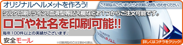 オリジナルヘルメットを作ろう!ロゴや社名を印刷可能!!