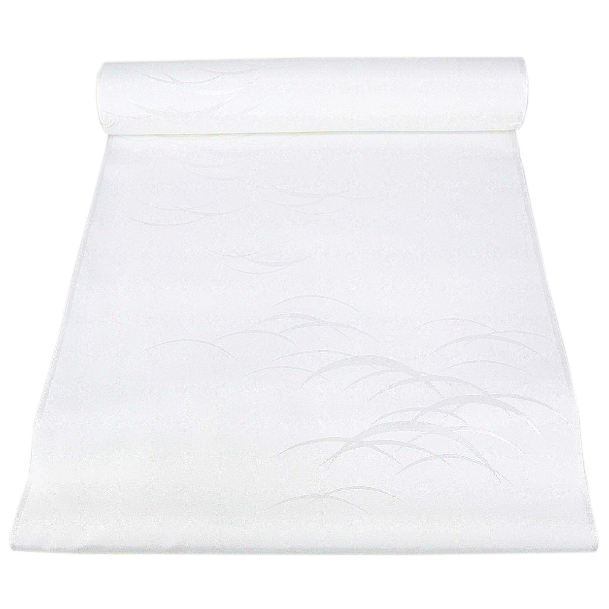 長襦袢 反物 -21- 広幅/40cm巾 白 礼装用 紋綸子 ポリエステル100% 日本製