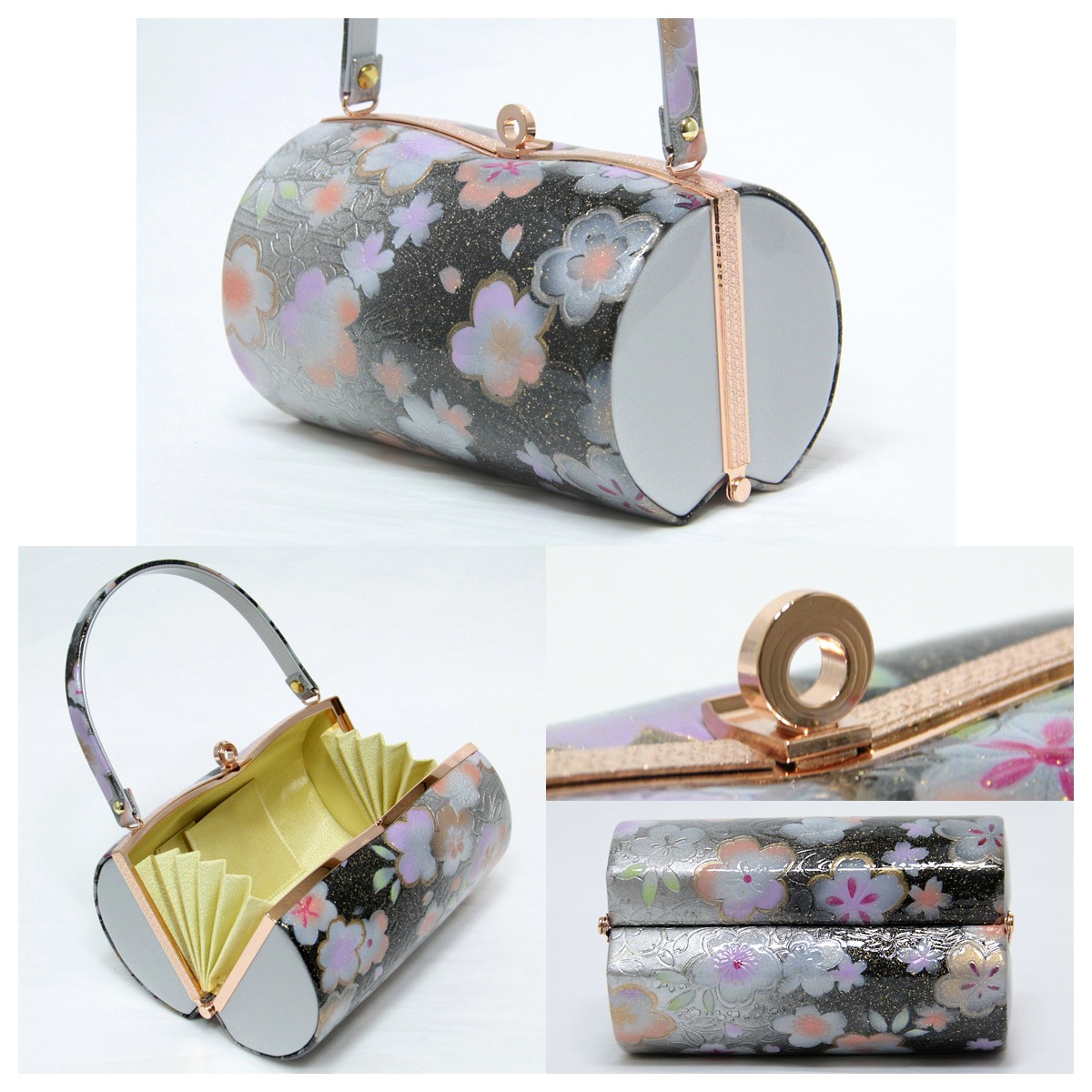 草履バッグセット -55- レディース Free-size シルバー/ブラック 日本