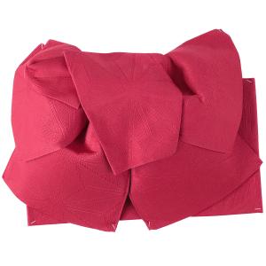 浴衣用結び帯 -1- 作り帯 付け帯 日本製 女性用 赤/ワイン系